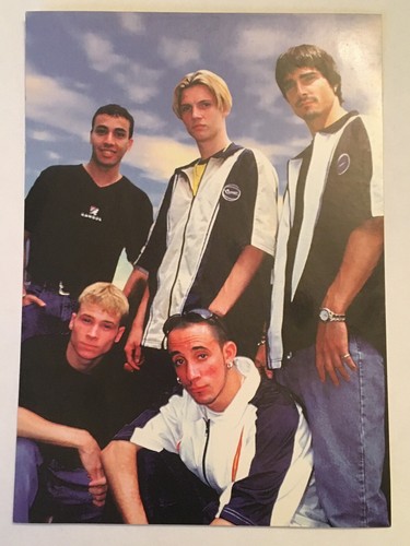 Adesivo Backstreet Boys XL rettangolare decalcomania circa 4"x6" anni 90 circa - Foto 1 di 4