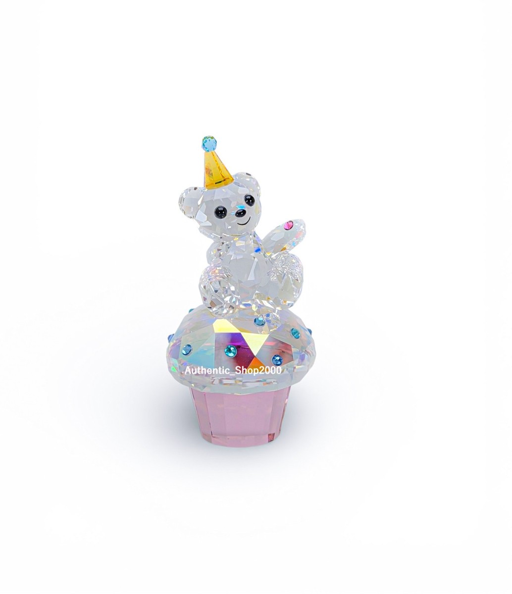 New 100% SWAROVSKI Crystal Sweet Cupcake Celebration Kris Bear