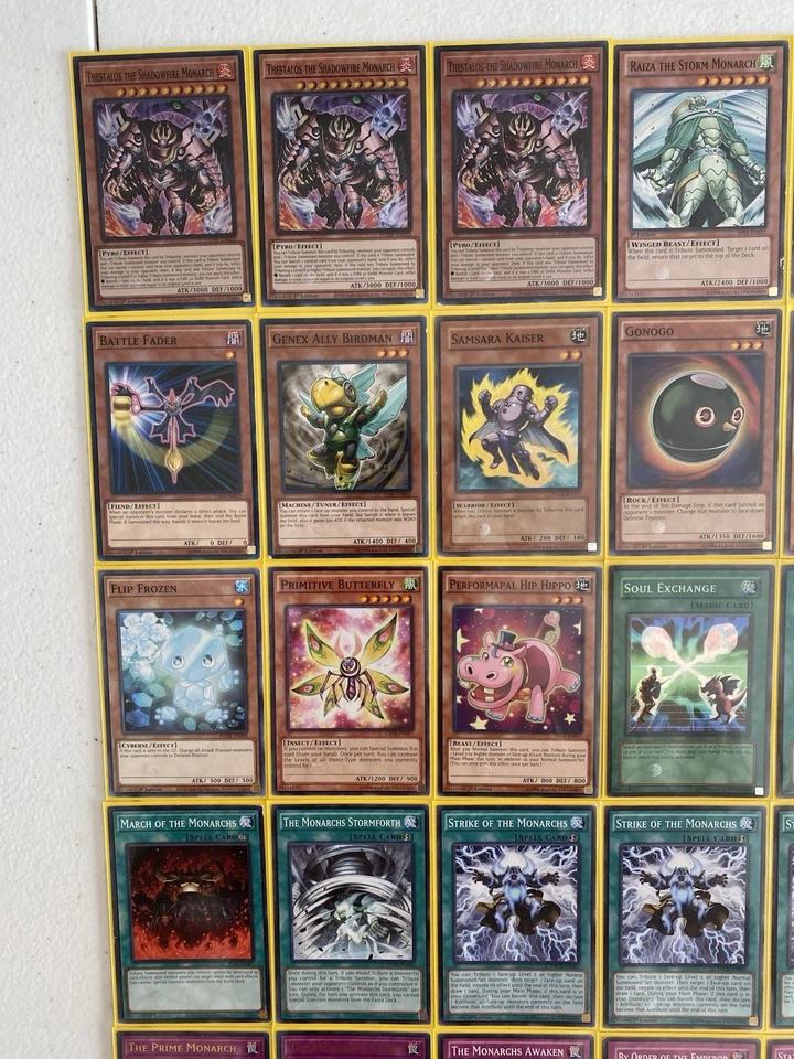 YUGIOH Monarch Deck Complete 40 - Cards with Sleeves - Image 3 of 4