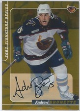 2000-01 Be a Player Signature Series ANDREW BRUNETTE GOLD Autograph Wild #133