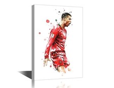Football Star Canvas Wall Art CR7 Poster Painting Cristiano Ronaldo Back Comp...
