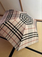 Burberry Umbrella Nova Check Plaid Classic Unisex Folding Authentic RARE
