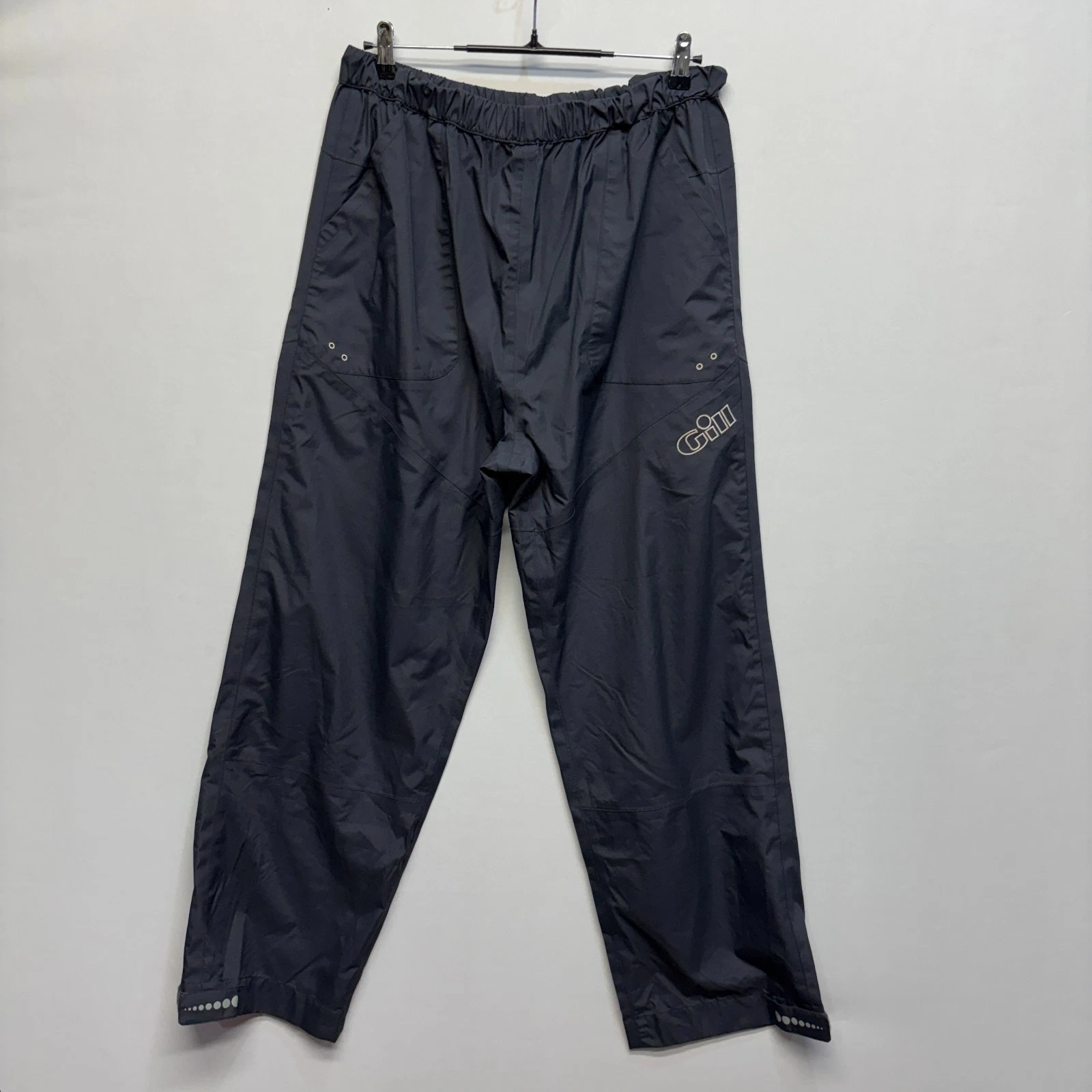Gill Men Waterproof Rain Fishing Yachting Pants Size Large Nylon Black C105 -30