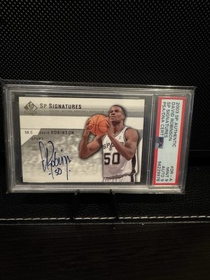 David Robinson 2003 Upper Deck SP Authentic Signatures PSA 9 On Card Auto