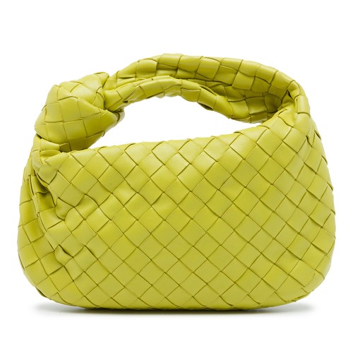 Bottega Veneta Mini Nappa Intrecciato Jodie Pre-Loved Hobo Bag Yellow