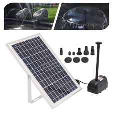 10W Solar Bachlaufpumpe 1000l/h Solarpumpe Wasserfall Pumpe Garten Teich Brunnen