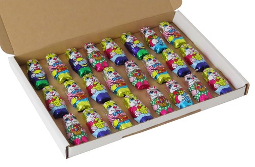 Osterdeko Sparpack 24 Osterhasen aus Schokolade einzeln verpackt 170g CAPTAIN - Bild 5 von 12