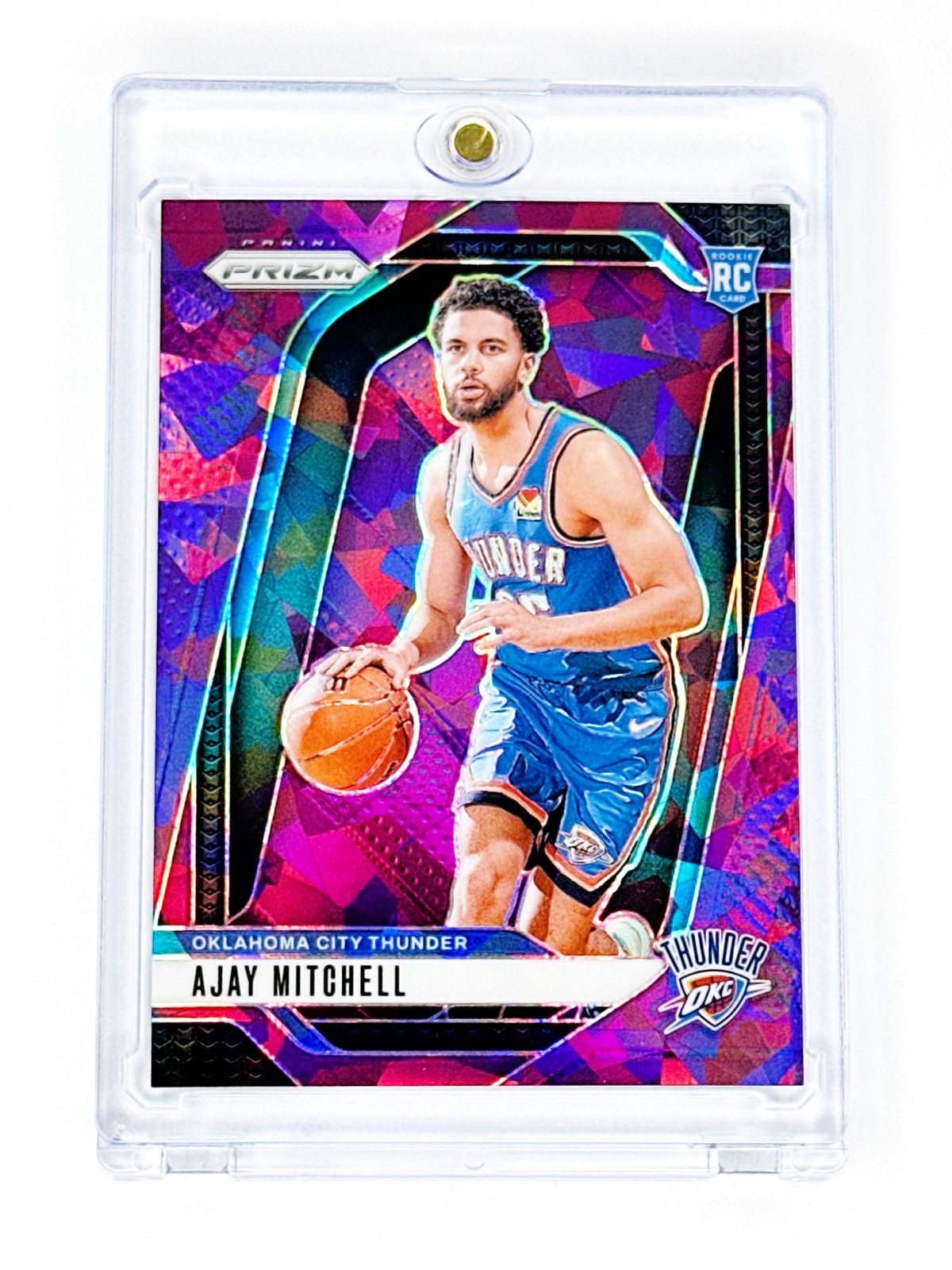 2024-25 Panini Prizm - Ajay Mitchell #226 Purple Ice Prizm /149 (RC)