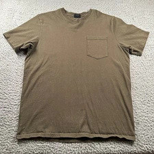 Filson Men's T-Shirt Large Olive Cotton Pocket Crew Neck USA