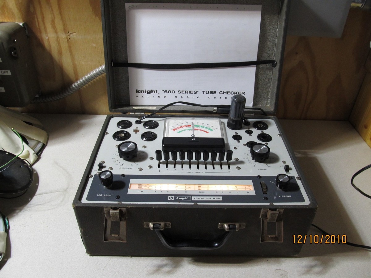 Knight Kg-600b Tube Tester With Original Manual & Paperwork for 