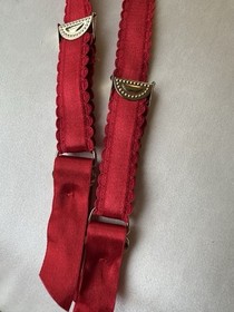 Dita Von Teese Rose Red Lace Cora Garter Belt Lingerie High Waist Retro Large 10