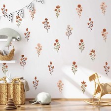 Flower Wall Decals  Boho Flower Wall Decals  Wildflower Sticker  Peel and Stick ...