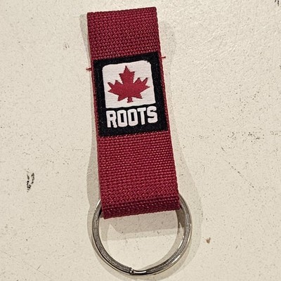 Roots Canada Keychain - Canadian Maple Leaf - Key Fob Red
