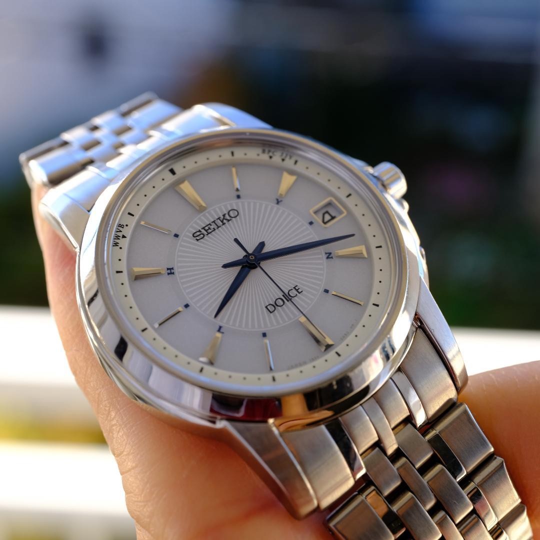 Sapphire Seiko White wave Mens Watch SADZ101 Dolce control Solar Silver Radio - VintageWatches.PK Sapphire Seiko White wave Mens Watch SADZ101 Dolce control Solar Silver Radio - vintagewatches.pk