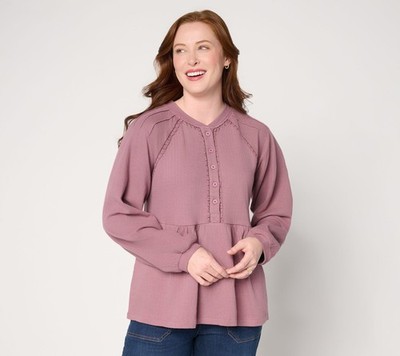 LEGO Women's Top Sz XL Make Your Selection: LOGO by Lori Goldstein Purple