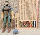 Complete Really Nice Vintage 1983 GI Joe Clutch v1.5 With Filecard VAMP Driver