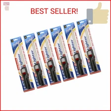 6 Pack - Vezee Fuel Included Handi BBQ Grill Click Flame Long Stem Lighter - Ref