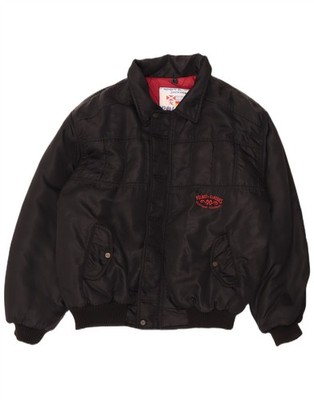 Polbot Mens Bomber Jacket UK 42 XL Black Polyamide DH08