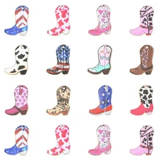 60pcs Cowboy Boots Bow Alloy Enamel Charms Short Boots Shoes Pendants for DIY