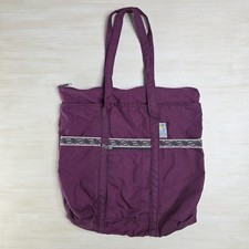 Vintage Uphill Down Aztec Southwest Messenger Tote Bag Zip Made in USA Maroon