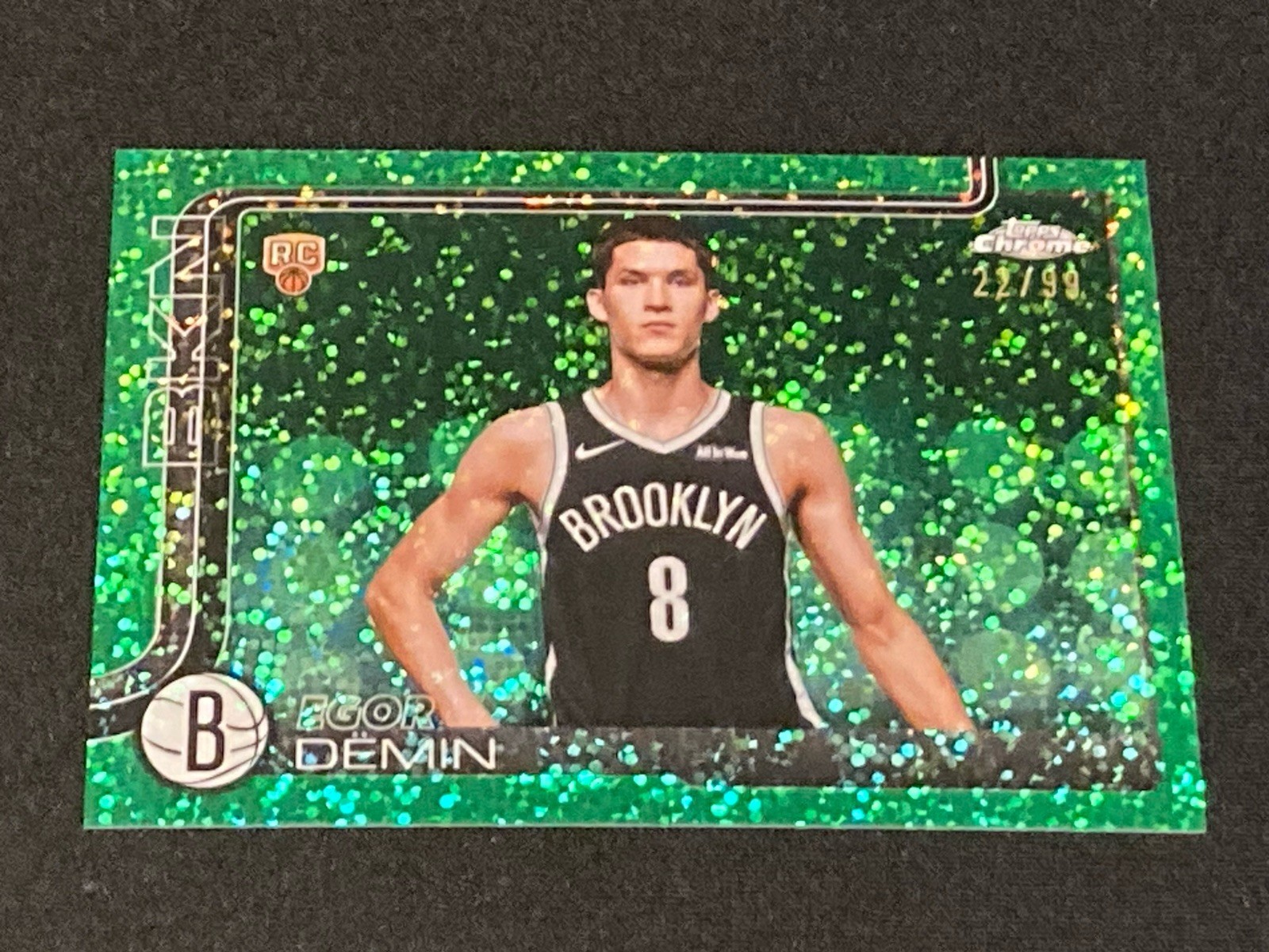2025-26 Topps Chrome - Egor Demin RC Image Variation #258 - Green Speckle 22/99