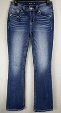 Miss Me Jeans Womens 26 Mid Rise Bootcut Rhinestone Embellished Y2K Western