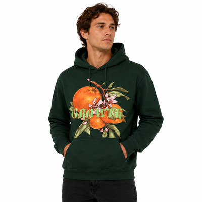 Fashion Nova Men's Forest Green Growth Hooded Drawstring Sweatshirt NWT