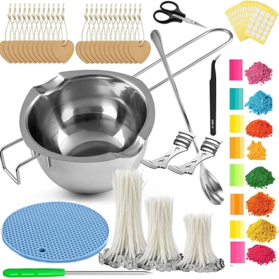 DARKYOUN Kerzen selber Machen Set Wasserbad Schüssel Schmelztopf Schmelzschale