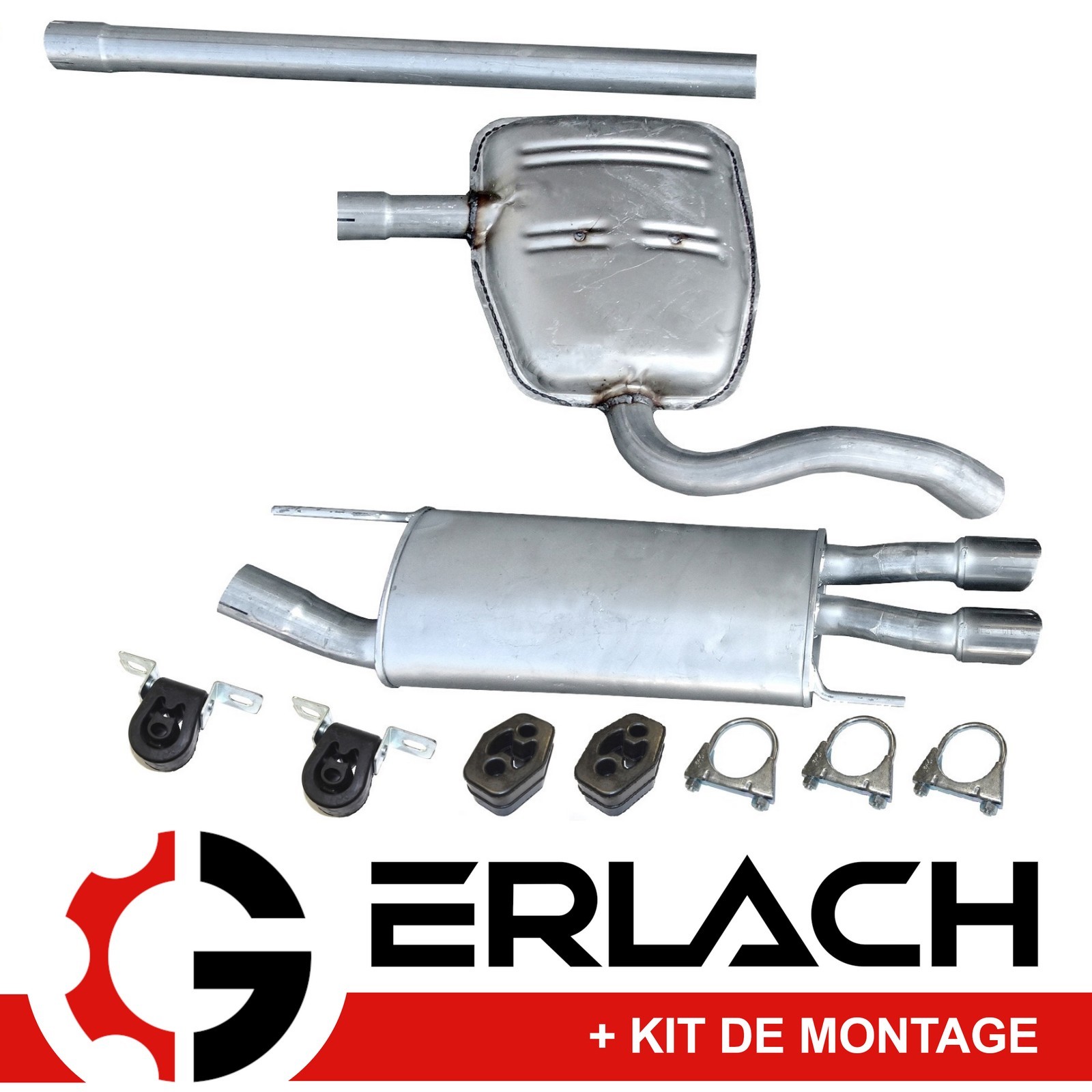 Silencieux echappement pour VW Golf III 2.0 GTI et 2.8 VR6 hayon de 1992 a 1997