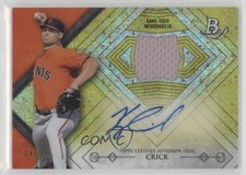 2014 Bowman Platinum Relics Canary Diamond Refractor 4/15 Kyle Crick Auto 1u6