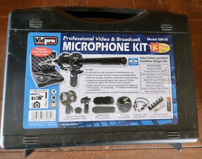 Vidpro XM-55 Condenser Shotgun Microphone Kit / Complete Kit /