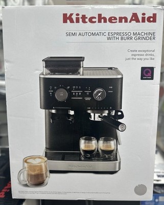 KitchenAid Semi-Automatic espresso machine With Burr Grinder Stainless Steel NEW