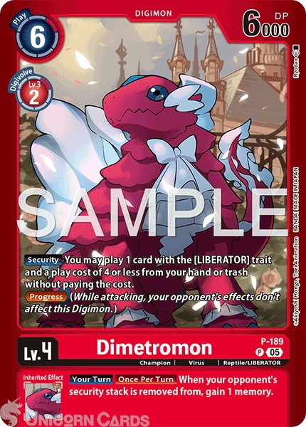 P-189 Dimetromon : Promo Alternative Art Digimon Card : LM07: Limited Card Pack
