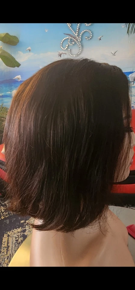 Pelucas de cabello 100 % humano negras Foto 3 de 4