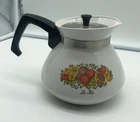 Vintage Corning Ware 6 Cup Coffee / Tea Pot P-104-8 Spice of Life with Lid