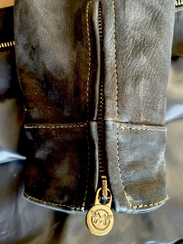 Matchless Soft Suede Leather Black MADE IN ITALY S/M Biker Retro - Belstaff Race - Picture 5 of 24