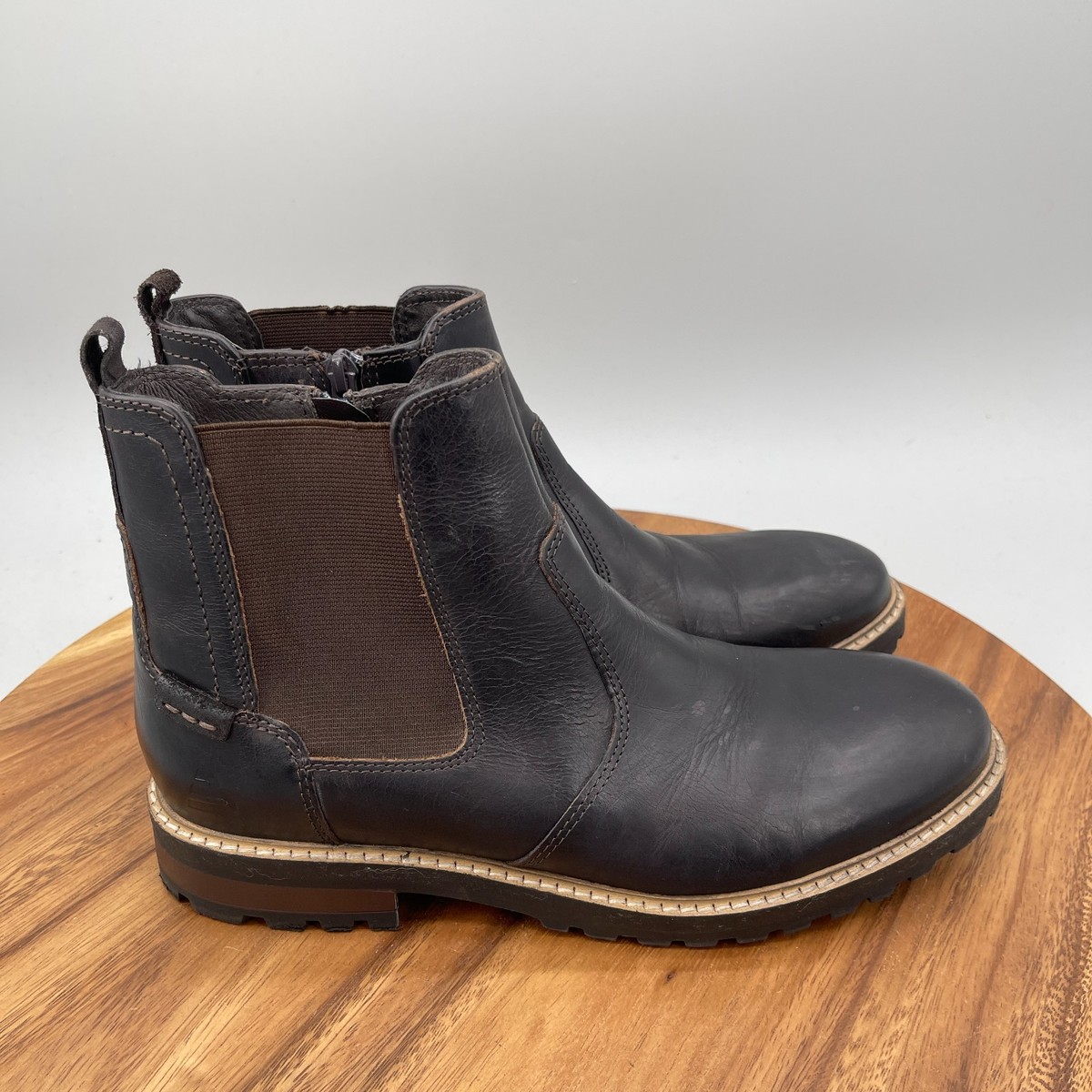 Bull Boxer Boots Mens Size 8 Dark Brown Leather Chelsea  display picture 1