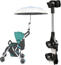 Supporto Ombrello Universale 360° Regolabile, Ombrellino per Passeggino, Sedia a