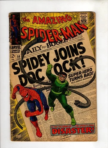 AMAZING SPIDER-MAN #56 1968 MARVEL GD/VG 3.0 KEY! 1ST APP. CAPTAIN STACY!