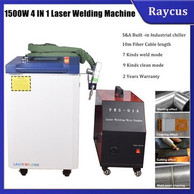 Raycus 1500W Laser Welder Metal Cutting Weld Seam Clean Machines Laser Rust EU