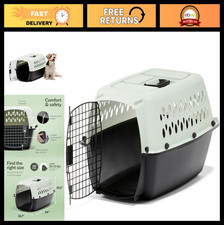 Fashion Dog Kennel Plastic Crate for Pets 15-20 lbs, Travel Pet Carrier, 24" L x