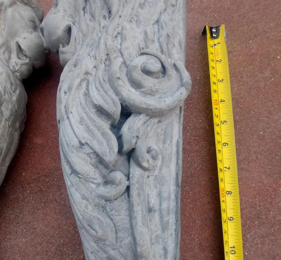 Juego Soporte Antiguo Hormigón León 17" Foto 3 de 4