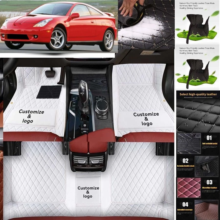 For Toyota Celica Car Floor Mats Custom Luxury Waterproof Auto Liners Carpets Foto 2 de 4