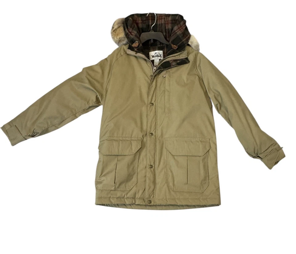 Abrigo de Granero Gorpcore Retro Forrado de Franela con Capucha Parka Woolrich DE COLECCIÓN Y2K Woolrich M Foto 3 de 4