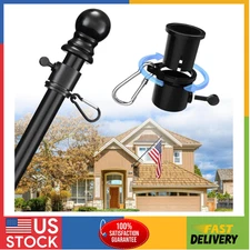 5ft Tangle Free Heavy Duty Flag Pole,Wall Mount& Portable 3x5 Hand Held Flagpole