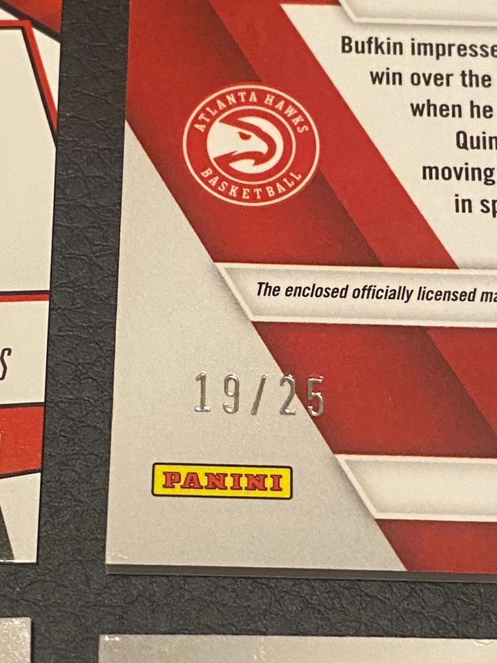 2023-24 Kobe Bufkin Blue /25 Rookie Memorabilia Patch Panini Phoenix RC #RM-BUF - Image 4 of 4