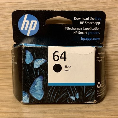 HP 64 Black Original Ink Cartridge (N9J90AN) ENVY Photo 6252 6255 6258