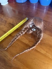 Beautiful 31/17/19 doll wig light brown human hair braids lovely antique dolls