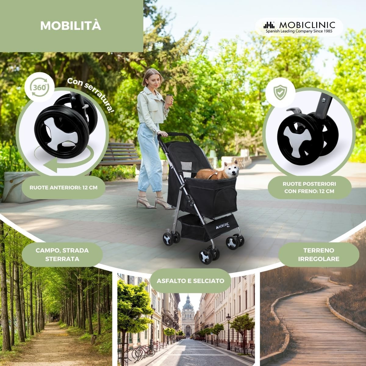 ® Pets, Passeggino per Cani, Ideale Di Piccola Taglia E Anziani, Zuma, Fino a 15 foto 5
