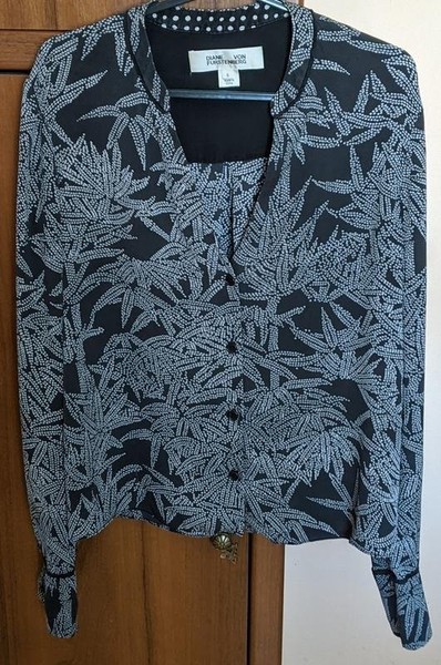 Women Diane Von Furstenberg Shirt Multicolor Silk #39GU